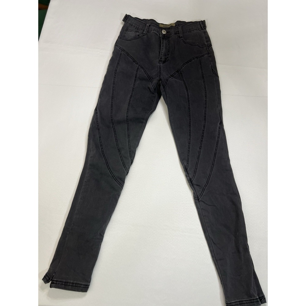 Manière De Voir Women's Pants Slim Jeans Zip Ankle Moto Biker Sz 10 US/ 14 UK